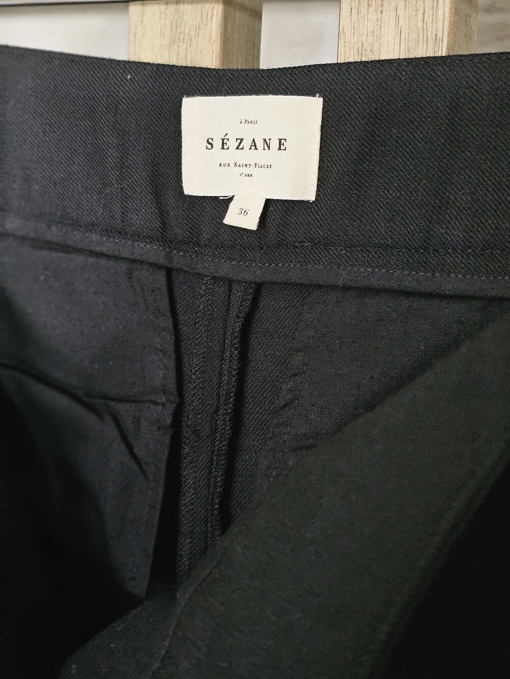 Sezane Damon Ankle-length Trousers Black Size 36 - Picture 7 of 16
